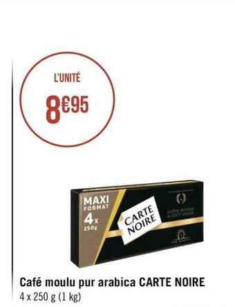 Carte noire café moulu pur arabica