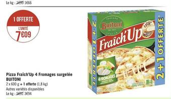 Buitoni pizza fraîch’up 4 fromages surgelée