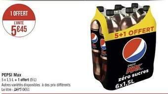 Géant Casino Pepsi pepsi max offre