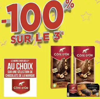 Géant Casino Cote d'or bon plan sur une sélection chocolats de la marque cote d'or offre