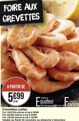 Géant Casino Crevettes cuites offre