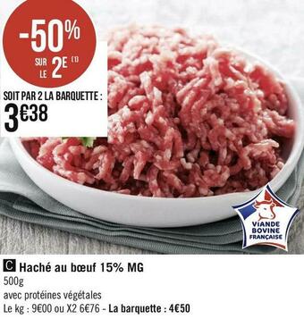Haché au bœuf 15% mg