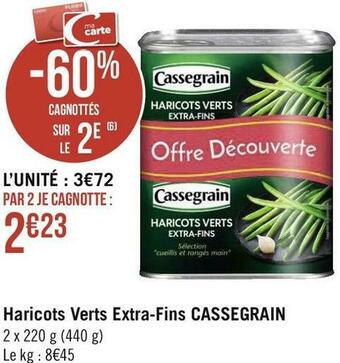 Cassegrain haricots verts extra-fins