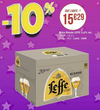 Géant Casino Leffe bière blonde 6,6% vol. offre