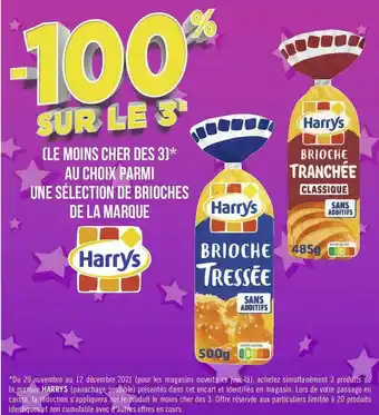 Géant Casino Harrys bon plan sur une sélection de brioches de la marque harrys offre