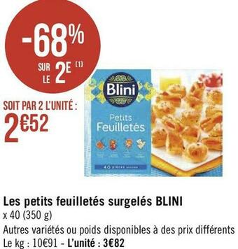 Géant Casino Blini les petits feuilletés surgelés offre