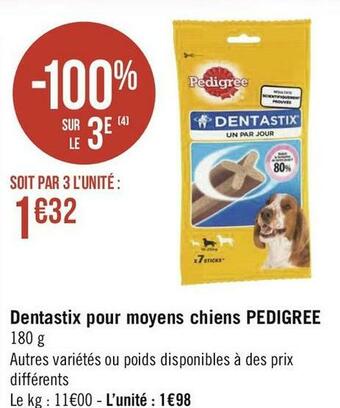 Pedigree dentastix pour moyens chiens