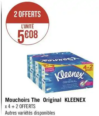Géant Casino Kleenex mouchoirs the original offre