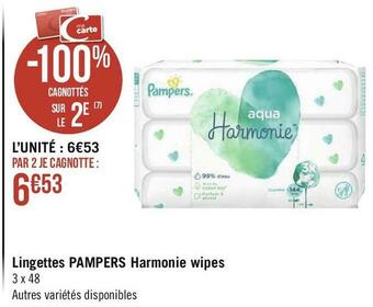 Pampers lingettes harmonie wipes