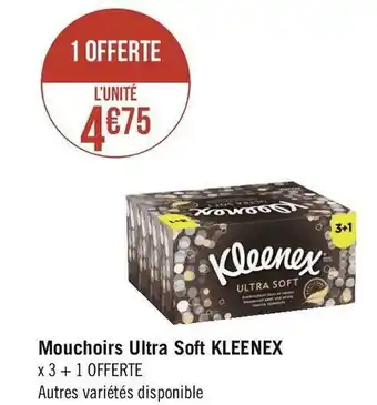 Géant Casino Kleenex mouchoirs ultra soft offre