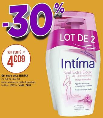 Géant Casino Intima gel extra doux offre