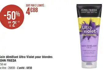Géant Casino John frieda soin démêlant ultra violet pour blondes offre