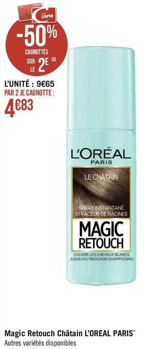 Géant Casino L’oreal paris magic retouch châtain * offre