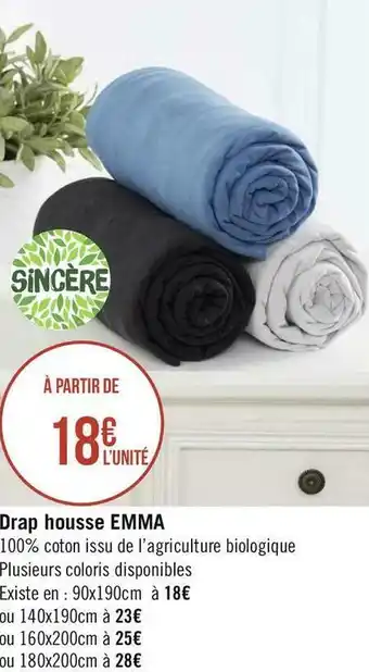 Sincère drap housse emma