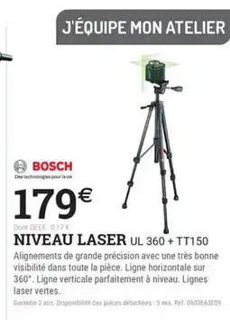 Espace emeraude BOSCH Niveau laser ul 360 + tt150 offre