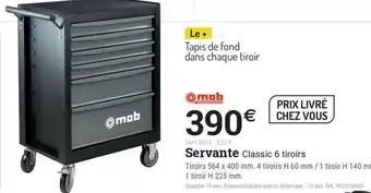 Espace emeraude MOB Servante Classic 6 tiroirs offre