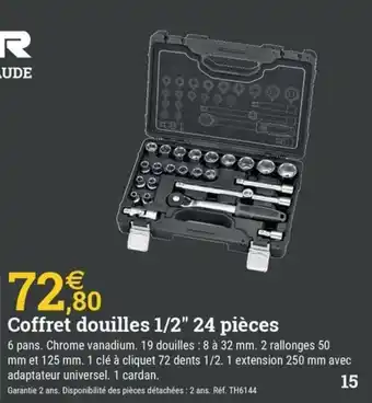 Espace emeraude PROFOR Coffret douilles 1/2" offre