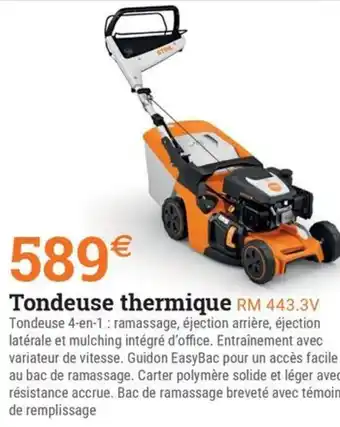 Espace emeraude Tondeuse thermique RM 443.3V offre