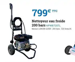 Espace emeraude ISEKI Nettoyeur eau froide 200 bars KPWB720TL offre