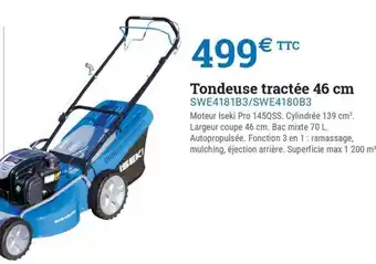 Espace emeraude ISEKI Tondeuse tractée offre