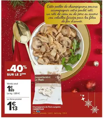 Carrefour Market Carrefour champignons de paris surgelés offre