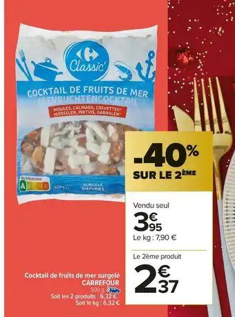 Carrefour Market Carrefour cocktail de fruits de mer surgelé offre