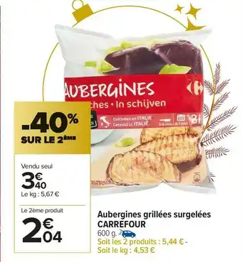 Carrefour Market Carrefour aubergines grillées surgelées offre