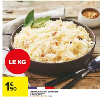 Carrefour Market Choucroute cuisinée au vin blanc et aux lardons offre