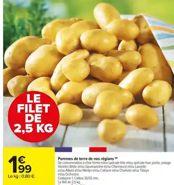 Carrefour Market Pommes de terre de nos régions offre