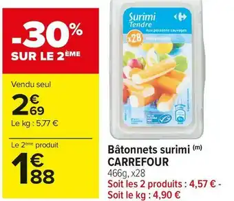 Carrefour bâtonnets surimi