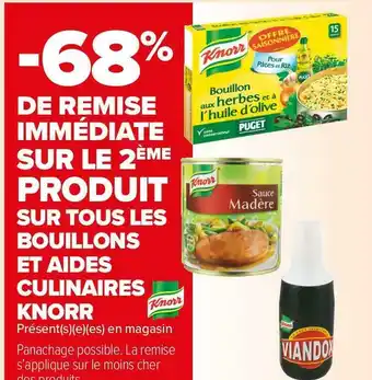 Carrefour Market Knorr bon plan sur tous les bouillons et aides culinaires de la marque knorr offre
