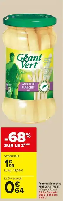 Géant vert asperges blanches mini