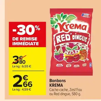 Carrefour Market Krema bonbons offre