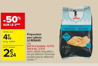 Carrefour Market Le renard préparation pour gâteau offre