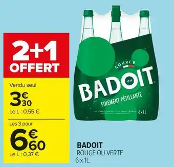 Badoit badoit rouge ou verte