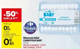 Carrefour Market Carrefour baby bâtonnets bébé offre