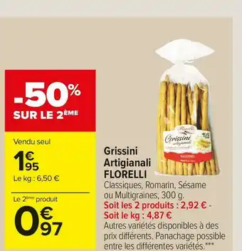 Carrefour Market Florelli grissini artigianali offre