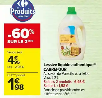 Carrefour Market Carrefour lessive liquide authentique offre