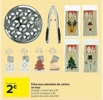 Carrefour Market Foire aux ustensiles de cuisine en inox offre