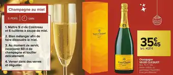 Carrefour Market Veuve clicquot champagne offre