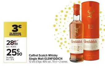 Carrefour Market Glenfiddich coffret scotch whisky single malt offre