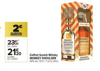 Carrefour Market Monkey shoulder coffret scotch whisky offre