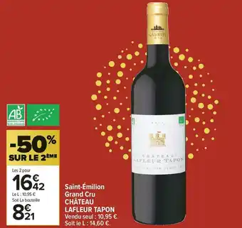 Carrefour Market Château lafleur tapon saint-émilion grand cru offre