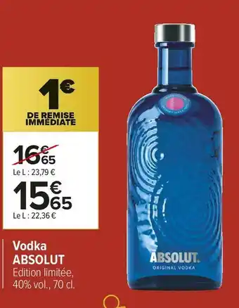 Carrefour Market Absolut vodka offre