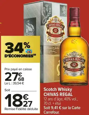 Carrefour Market Chivas regal scotch whisky offre