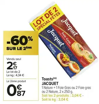 Jacquet toasts
