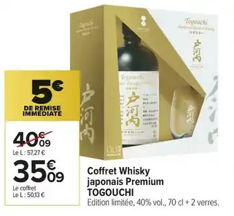 Carrefour Market Togouchi coffret whisky japonais premium offre