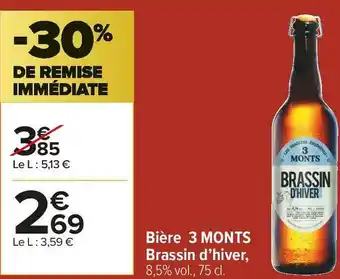 Carrefour Market 3 monts bière brassin d’hiver, offre