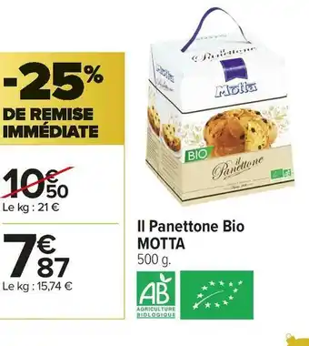 Carrefour Market Motta il panettone bio offre