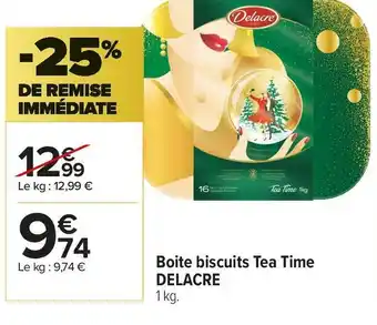 Carrefour Market Delacre boite biscuits tea time offre